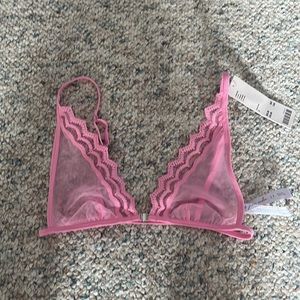 NWT UO Mesh Plunge Bralette